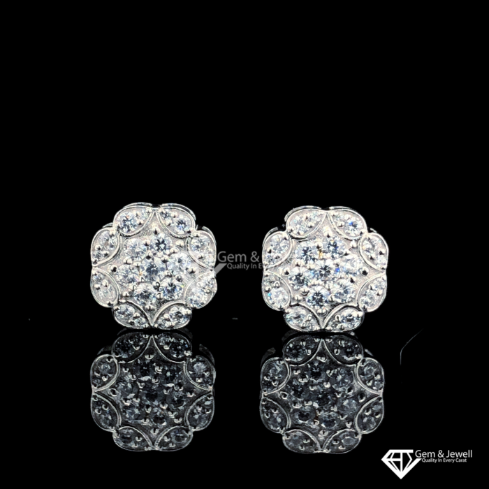 Floral Shape Diamond Earring Online