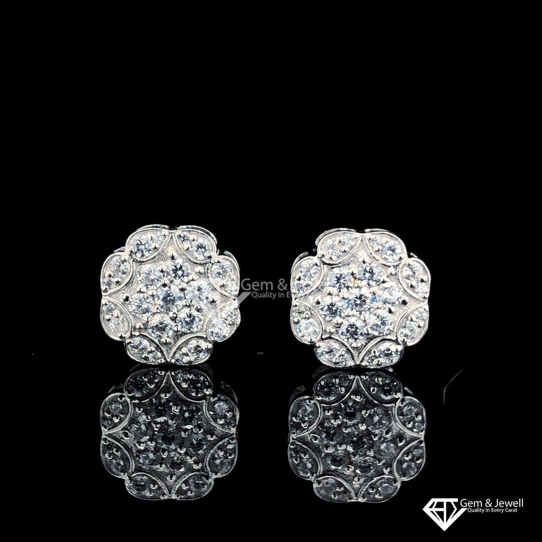 Buy quality Pissara Floral Diamond Earring Hanging Studs 0.20 Cts in Pune