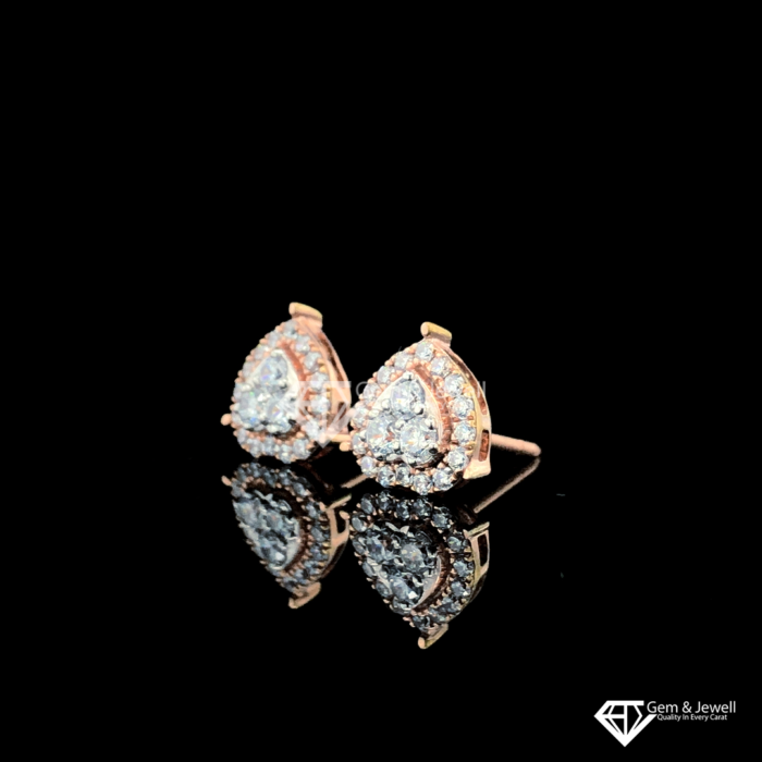 Elegant Heart Shape design Natural Diamond Earring