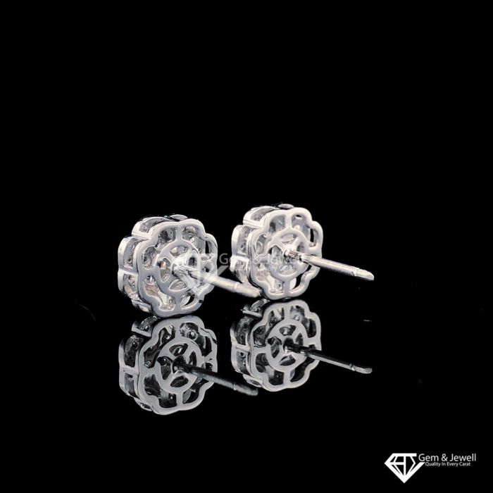 Floral Shape Diamond Earrings Online