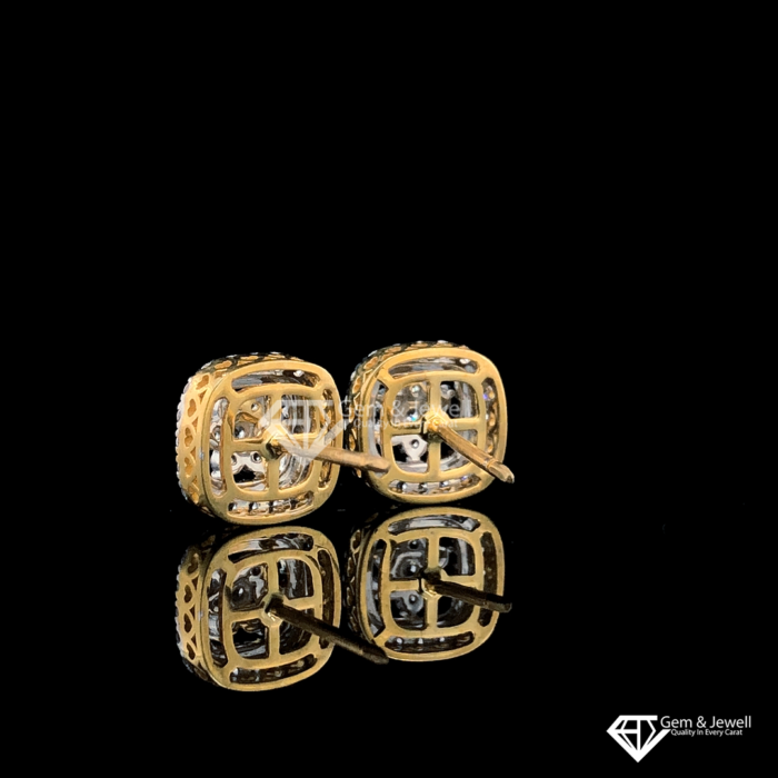 Floral Gold Diamond Earring Online