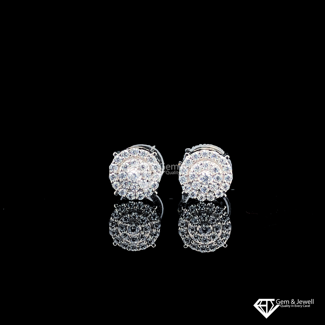 Carat Moissanite Stud Earrings Ring Round Shape | 2020 Gift.