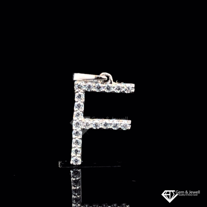 Online Alphabet Letter F Diamond Pendant