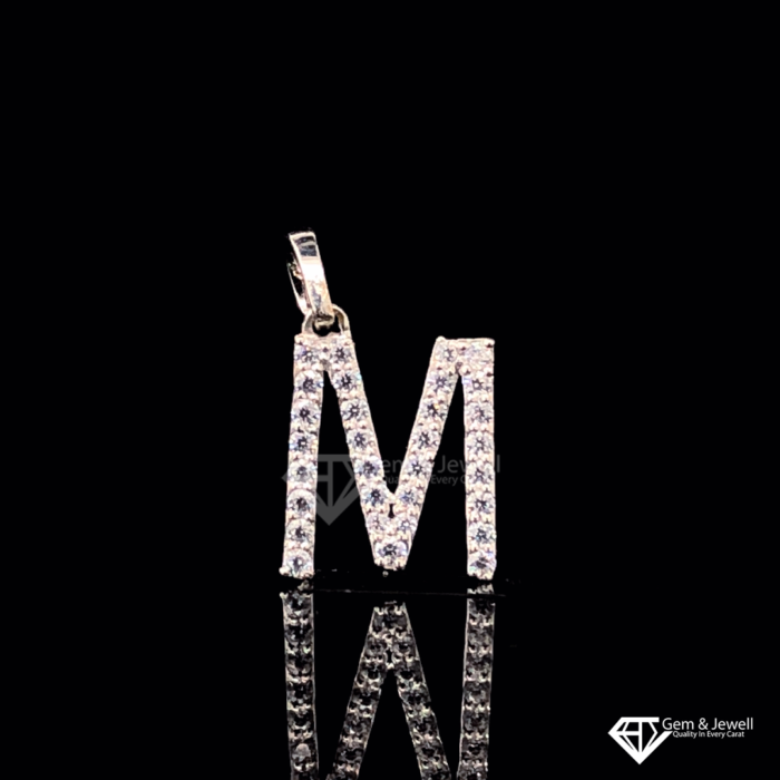 Alphabet Letter M Diamond Pendant Online