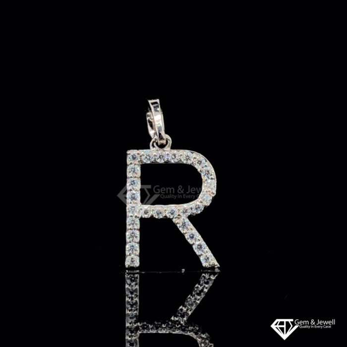 Alphabet Letter R Diamond Pendant Online