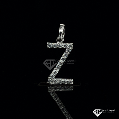 Alphabet Letter Z diamond Pendant