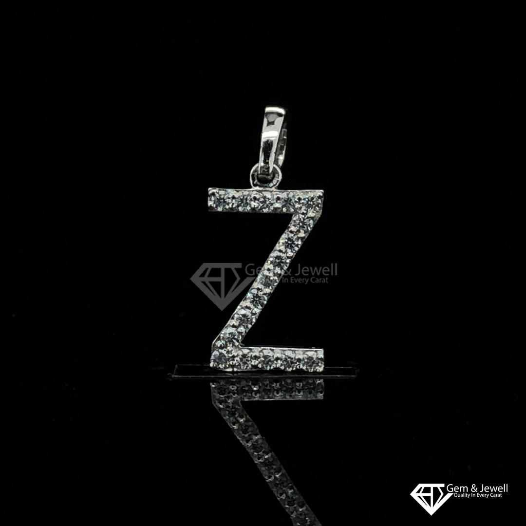 Alphabet Letter Z diamond Pendant