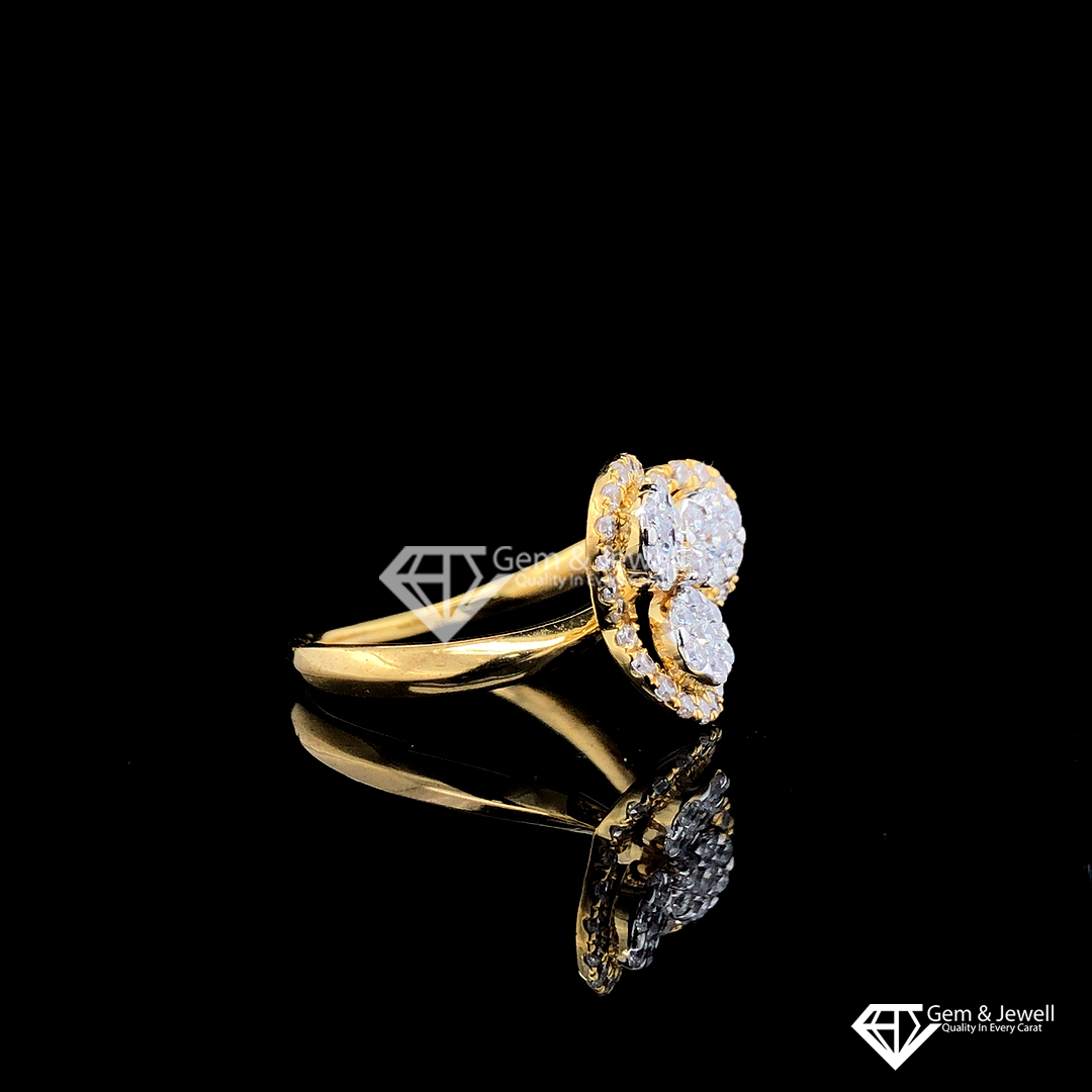 Isabella Om Diamond Ring Online Jewellery Shopping India | Yellow Gold 14K  | Candere by Kalyan Jewellers