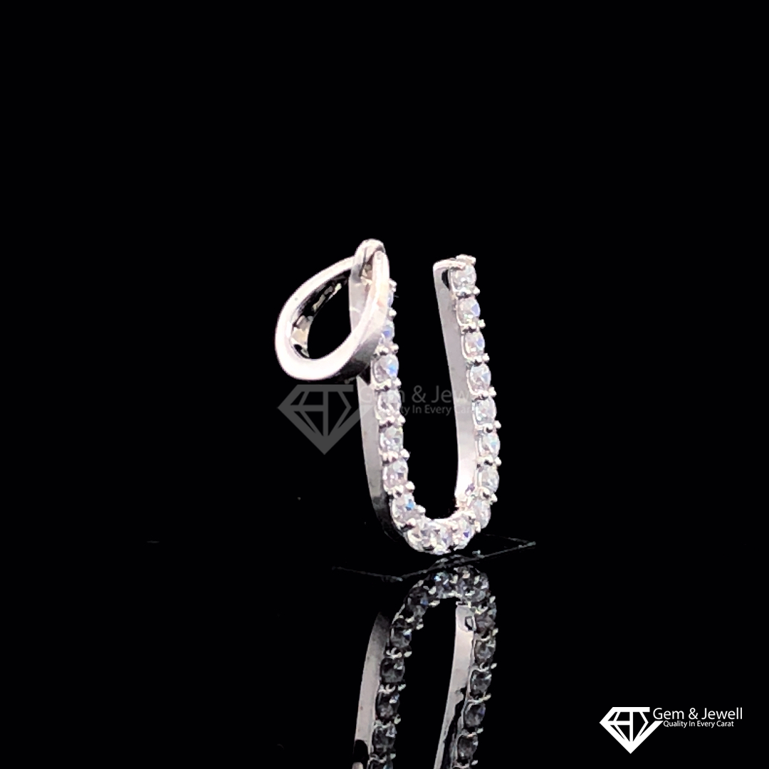 Letter U Diamond Pendant for women