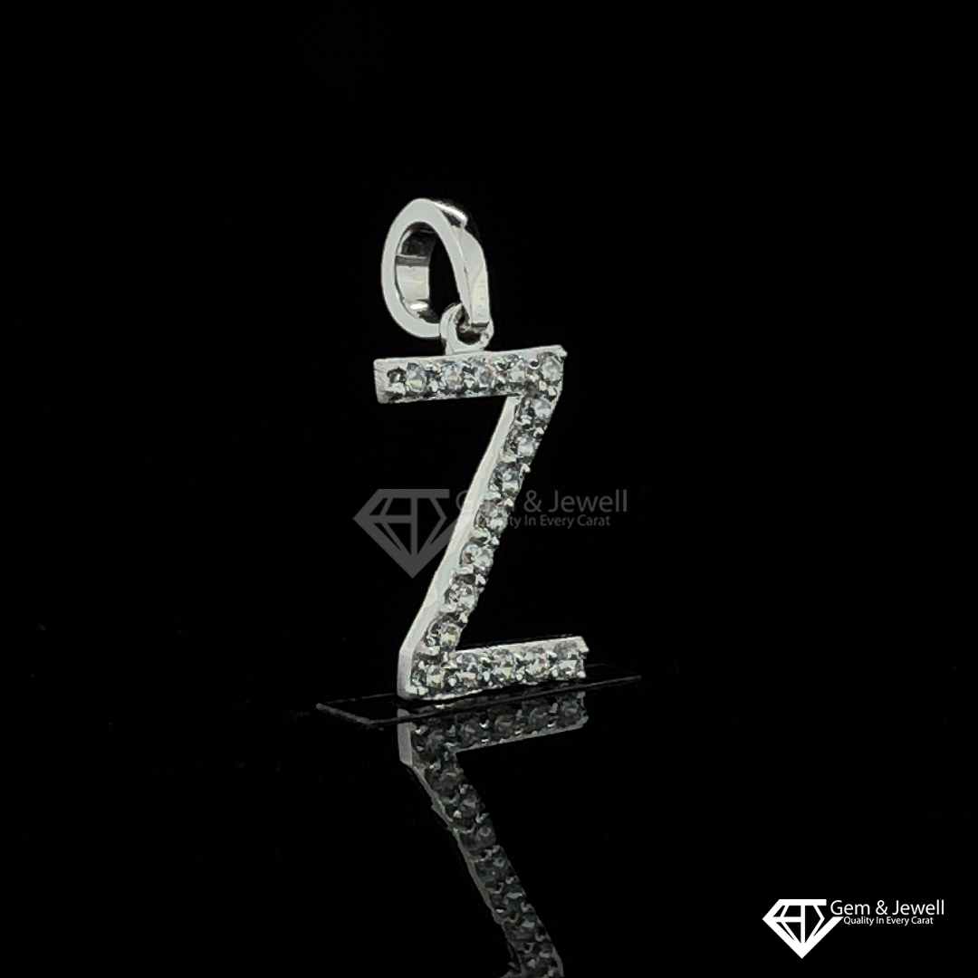 Alphabet Letter Z Diamond Pendant