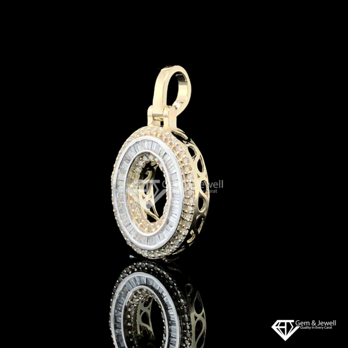 Alphabet O Natural Diamond Pendant