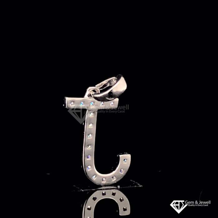 Letter J Diamond Pendant Crafted Online