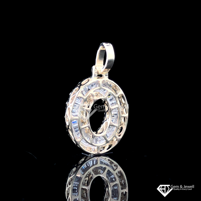 Alphabet O Natural Diamond Pendant