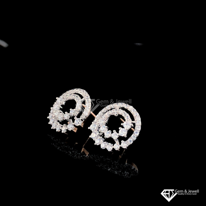 Newly Design Earring with Natural Diamonds SI Clarity in 14K Rose Gold