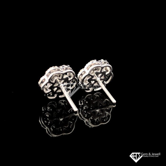 Floral Earring with natural Diamond