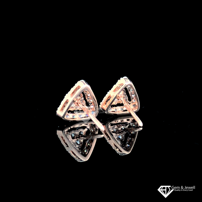 Triangle Shape Earring with Natural Diamonds