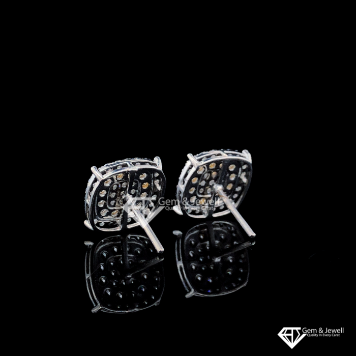 Square Earring With Natural Diamonds for Women